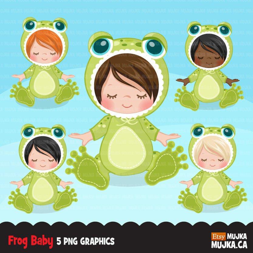 Baby frog clipart, halloween costume