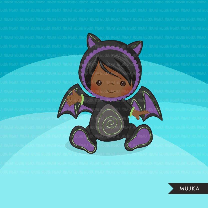 Imágenes prediseñadas de murciélago bebé, disfraz de Halloween