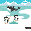 Arctic animals clipart. Winter animals