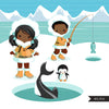 Arctic animals clipart. Winter animals