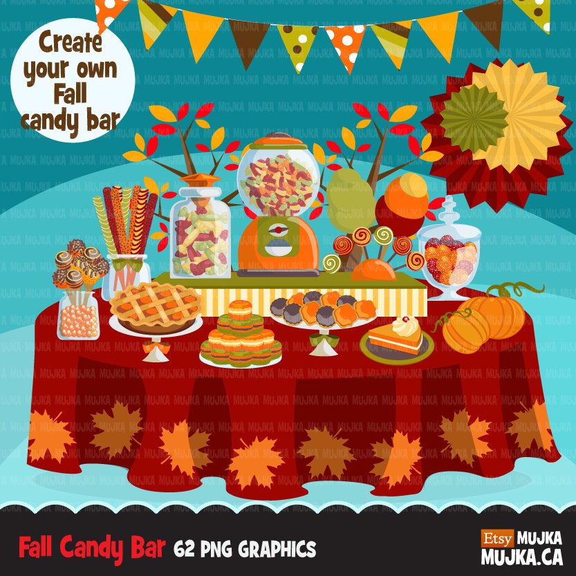 Thanksgiving fall Candy Clipart