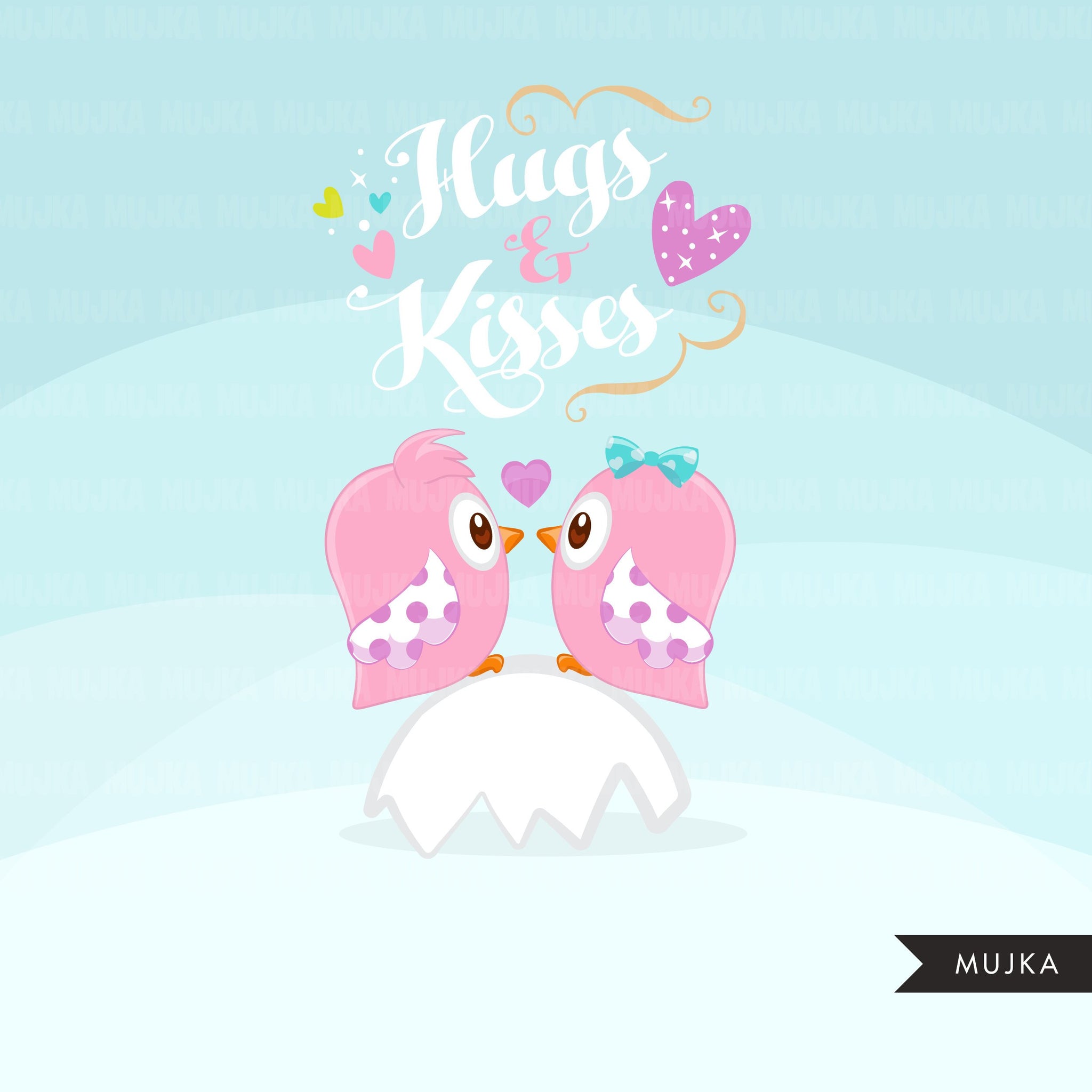 Valentine’s Day Cute Baby Animals Clipart