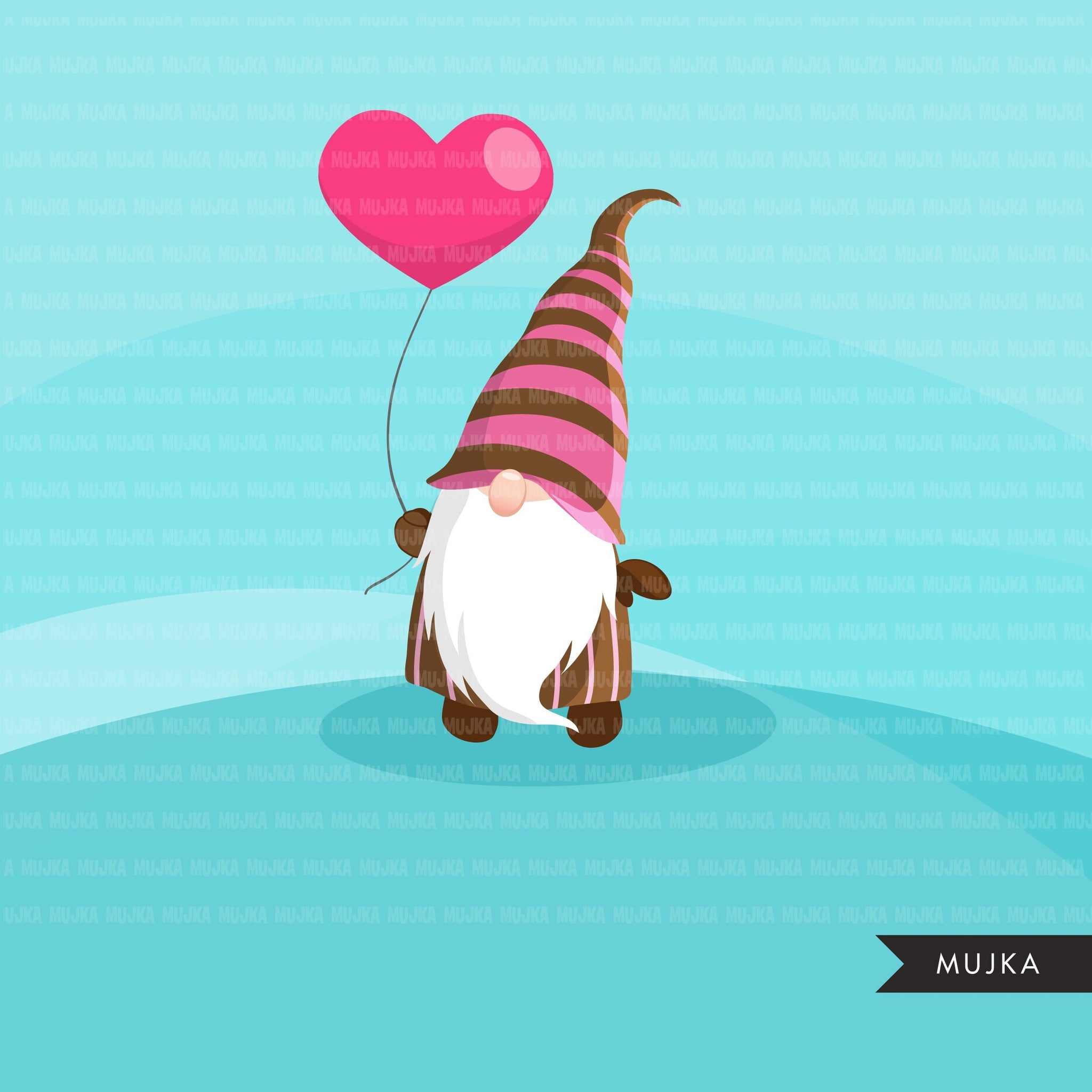 Valentines Day Gnomes Clipart