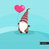 Valentines Day Gnomes Clipart