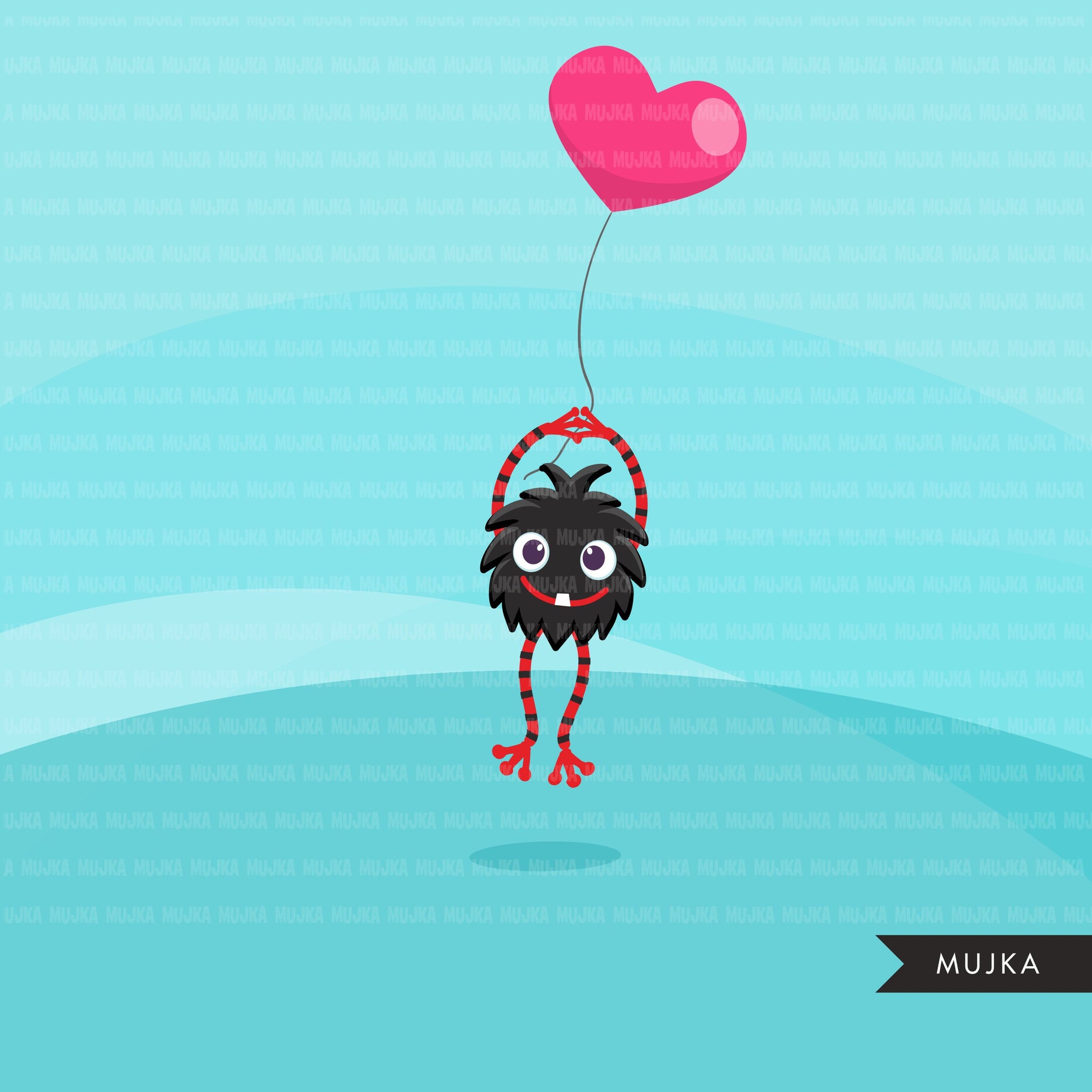 Valentines Day Monsters Clipart