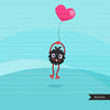Valentines Day Monsters Clipart