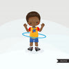Hula hoop boy Clipart