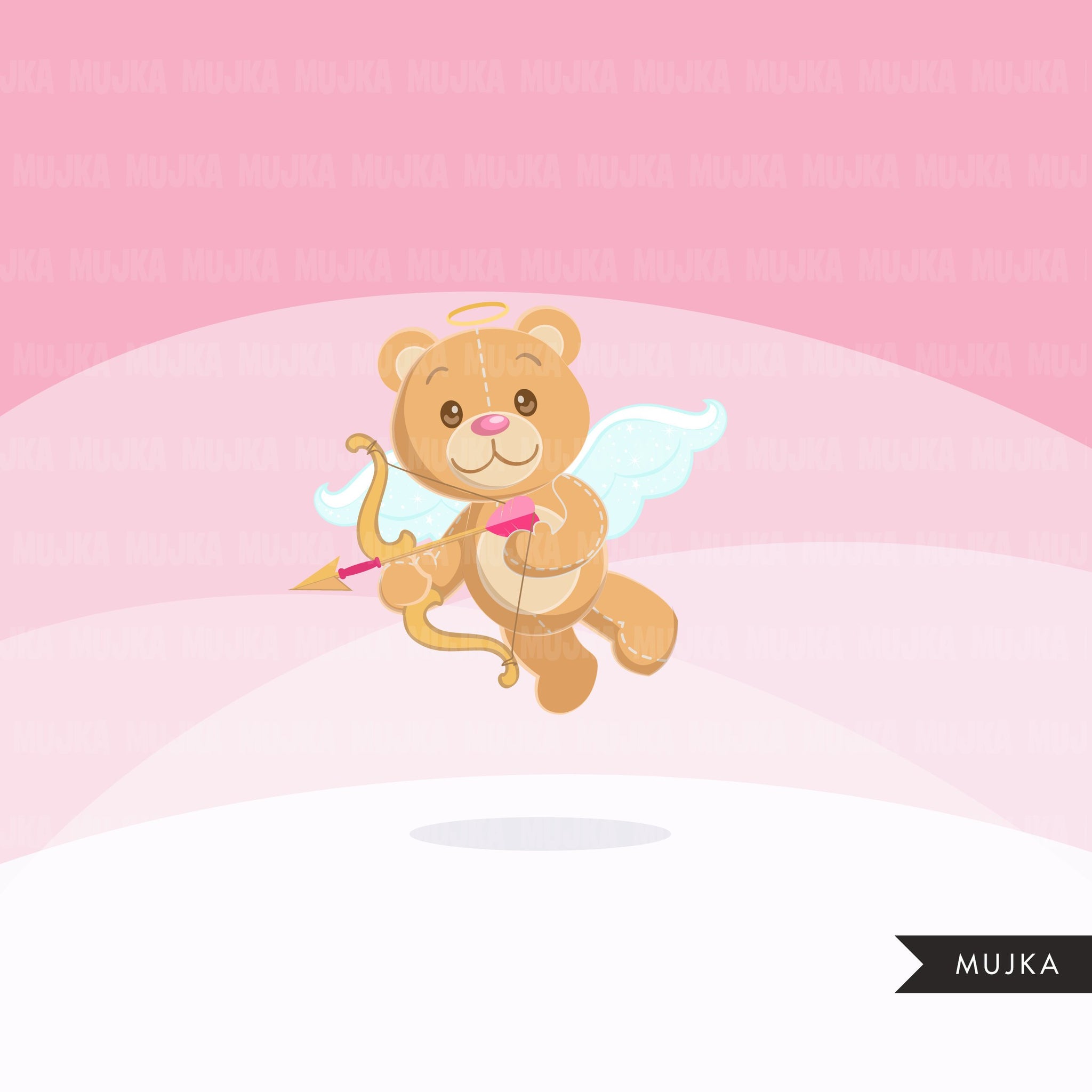 Valentine's Day Teddy bear clipart
