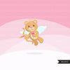 Valentine's Day Teddy bear clipart