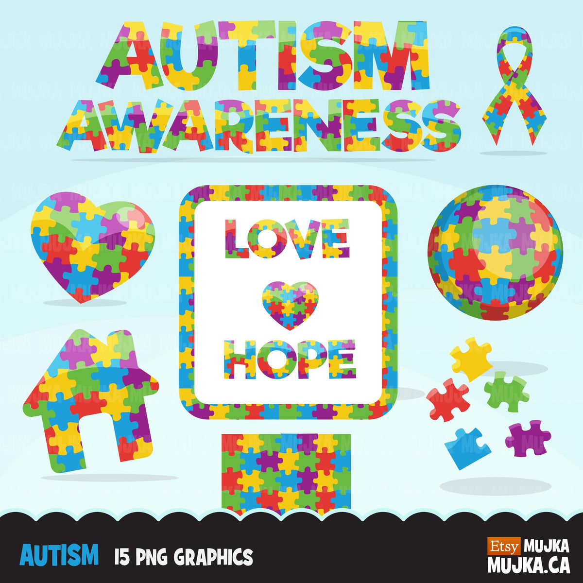 Autism Awareness Clipart – MUJKA CLIPARTS