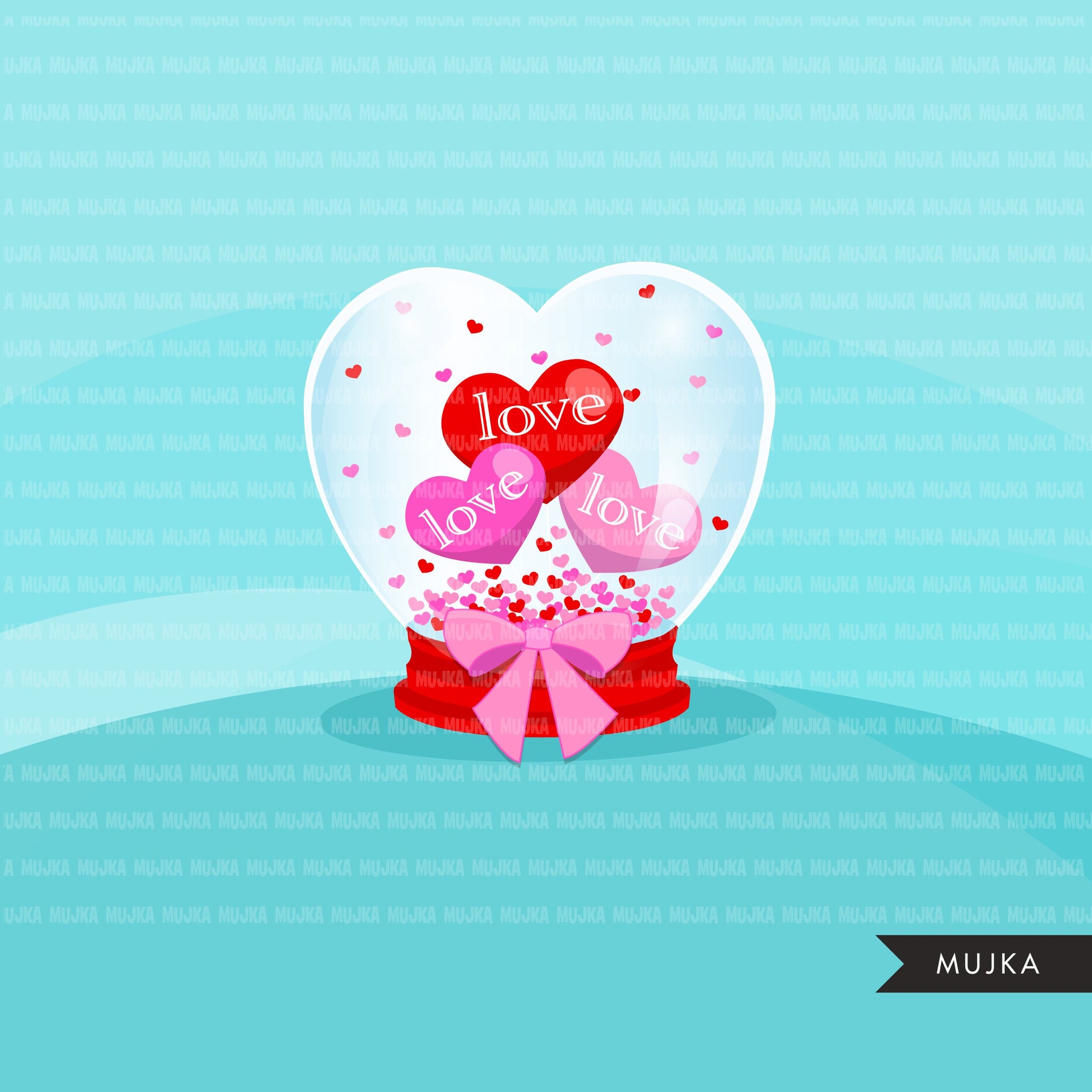 Valentines Day, Make your own Valentine Heart Globe Clipart