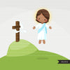 Resurrection of Jesus Easter Clipart religious, nativity graphics, he is risen clipart