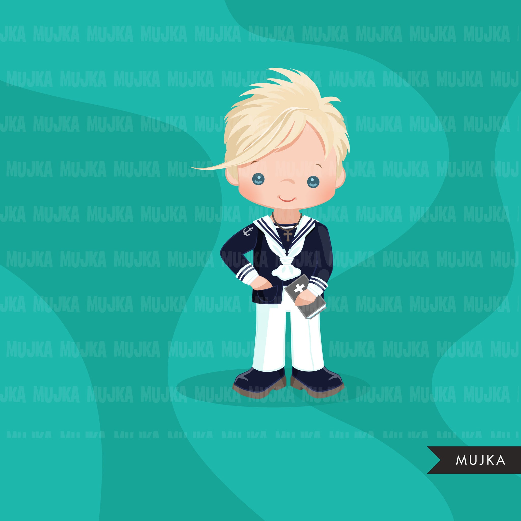 Spanish Sailor First Communion Clipart for Boy religious