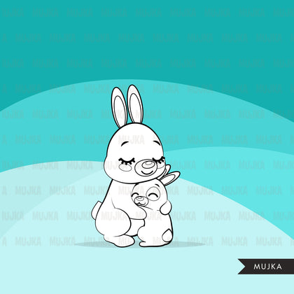 Woodland animals digital Stamps