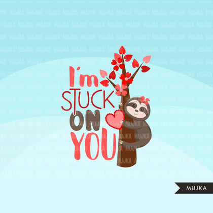 Valentine Quotes Clipart, be my valentine, I am stuck on you, you are my cup of tea graphics, Valentine's Day commercial use clip art