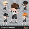 Hip hop Clipart Bundle, Music, dance sublimation t-shirt  graphics commercial use PNG clip art