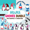 Gnomes Clipart Bundle, Easter, St Patrick's Day, School, Valentines, birthday, Halloween, Christmas, commercial use PNG clip art