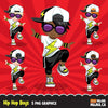 Hip hop Clipart Bundle, Music, dance sublimation t-shirt  graphics commercial use PNG clip art