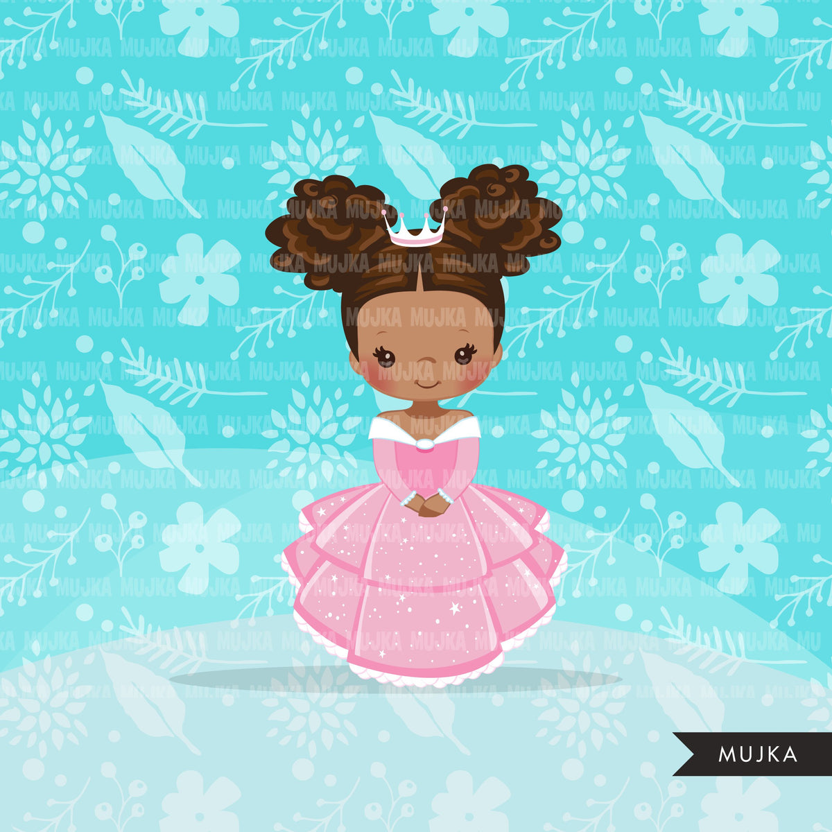 Black Princess clipart, fairy tale graphics, girls story book, pink pr –  MUJKA CLIPARTS