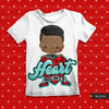 valentines day png digital little heart breaker sublimation image transfer clipart t-shirt graphics little black boy