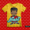valentines day png digital little heart breaker sublimation image transfer clipart t-shirt graphics little black boy