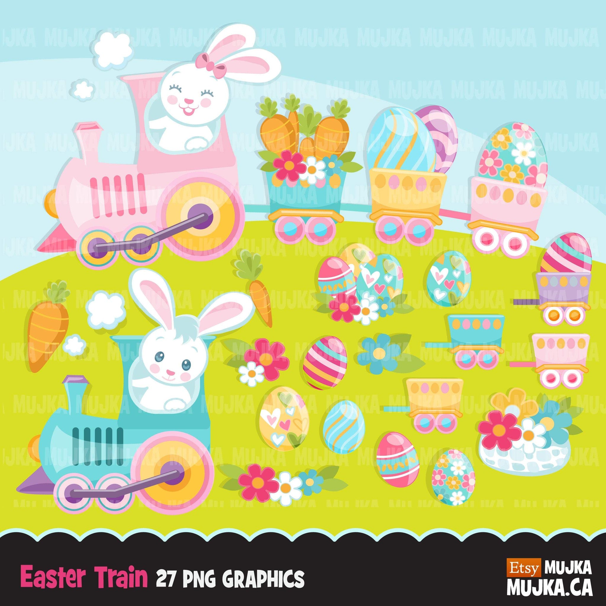 Easter Spring Clipart Bundle, gnomes, bunny, kids, eggs, animals, plants, llama graphics commercial use PNG clip art