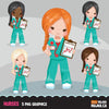 Medical Clipart BUNDLE, doctors, nurses, nicu nurse characters, hospital print and cut PNG digital Designs, covid clip art