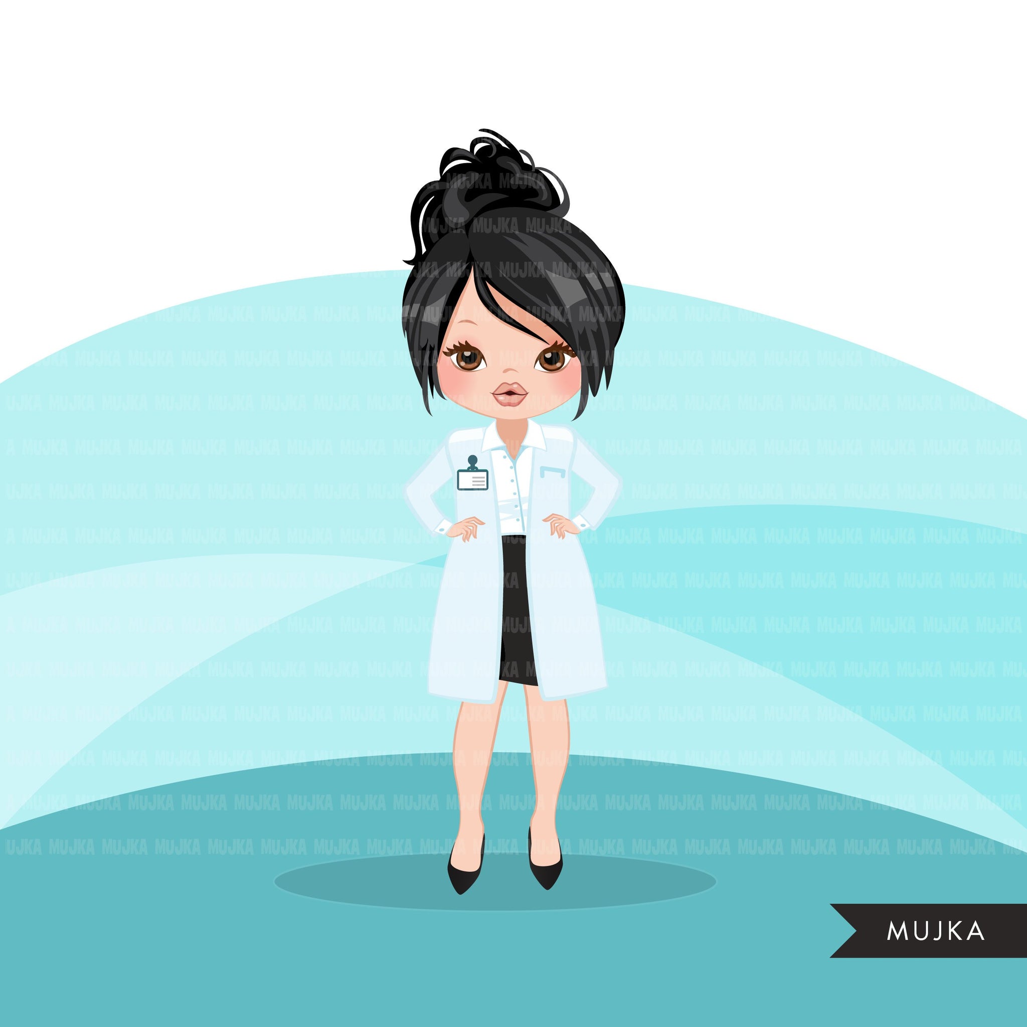 Female Doctor clipart, hospital graphics, print and cut PNG digital Designs, covid, quarantine Medical girl clip art
