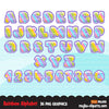 Alphabet Clipart Bundle, Christmas, monsters, rainbow, baby boy and girl, candy, plaid, stitched, science, numbers, PNG clip art