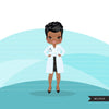 Black female Doctor clipart, hospital graphics, print and cut PNG digital Designs, covid, quarantine Medical girl clip art