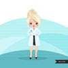 Female Doctor clipart, hospital graphics, print and cut PNG digital Designs, covid, quarantine Medical girl clip art