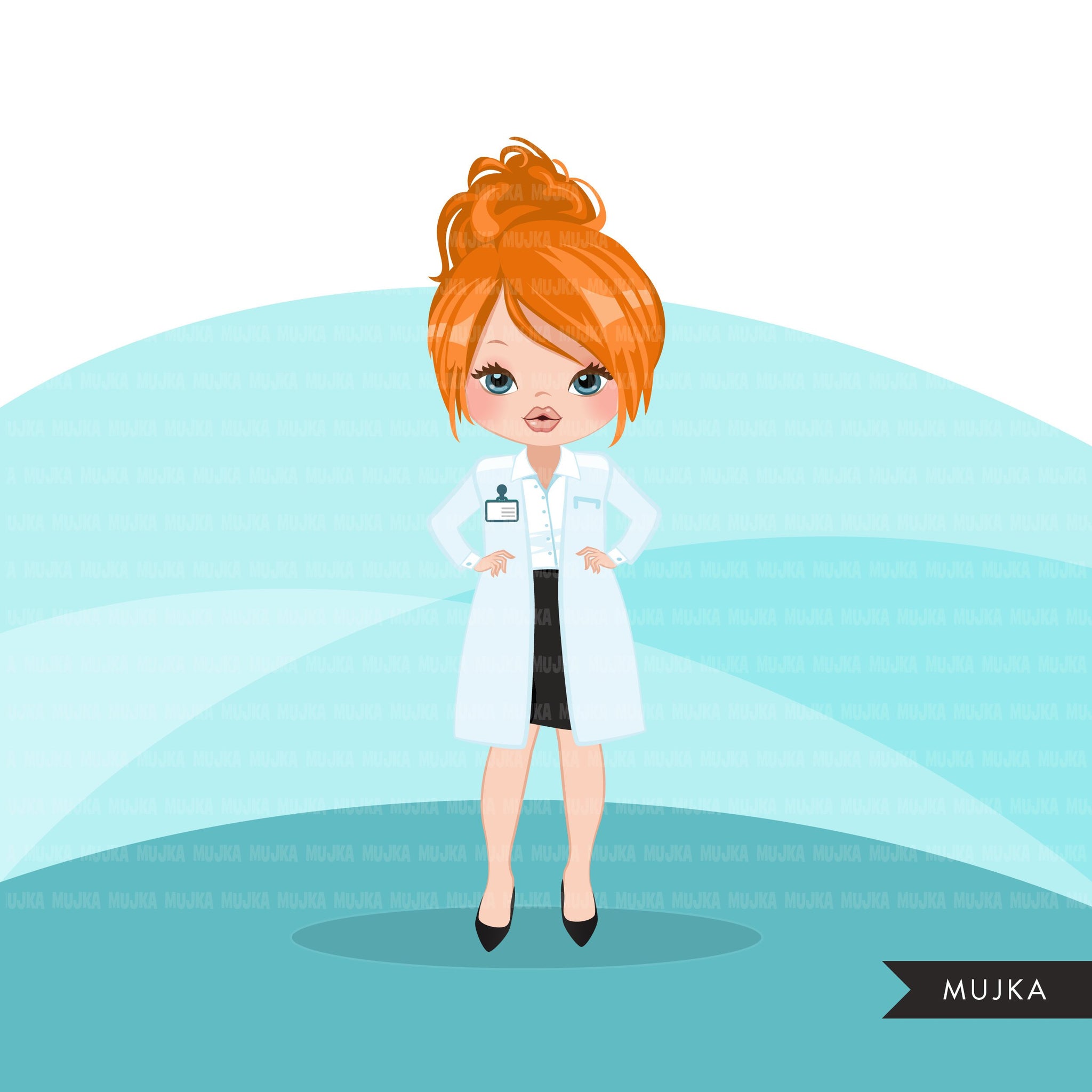 Female Doctor clipart, hospital graphics, print and cut PNG digital Designs, covid, quarantine Medical girl clip art