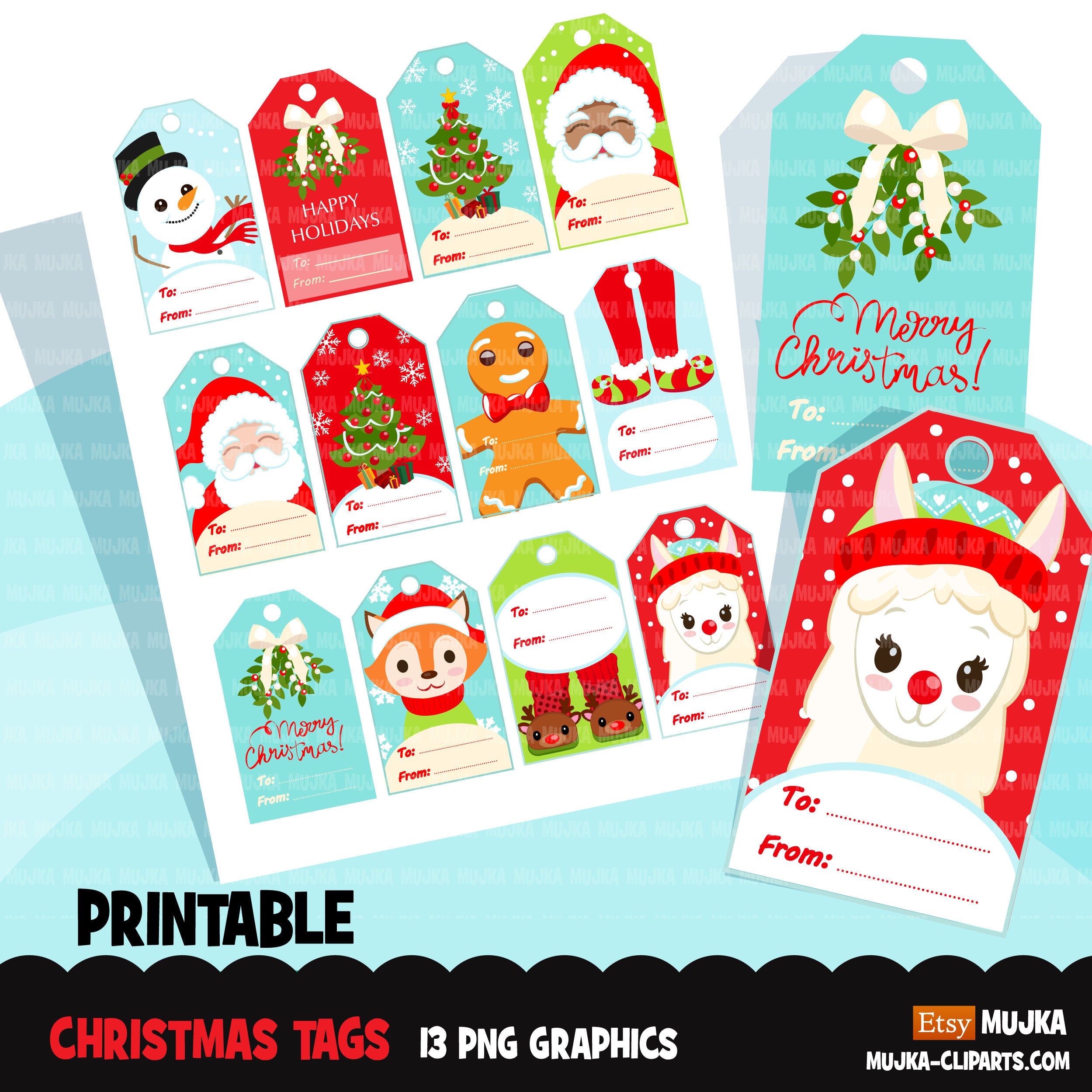 printable kids christmas tags