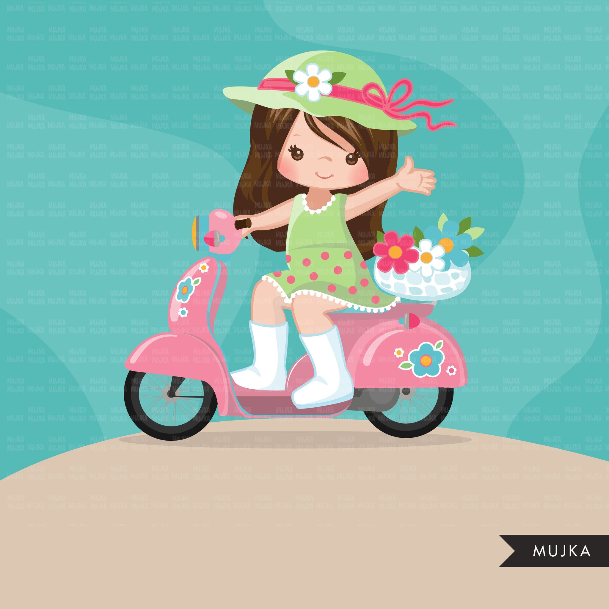 Best friends clipart bundle, Scooter Girls, Spring Png, Valentine gifts, siblings, sublimation graphics, pink scooter png clip art