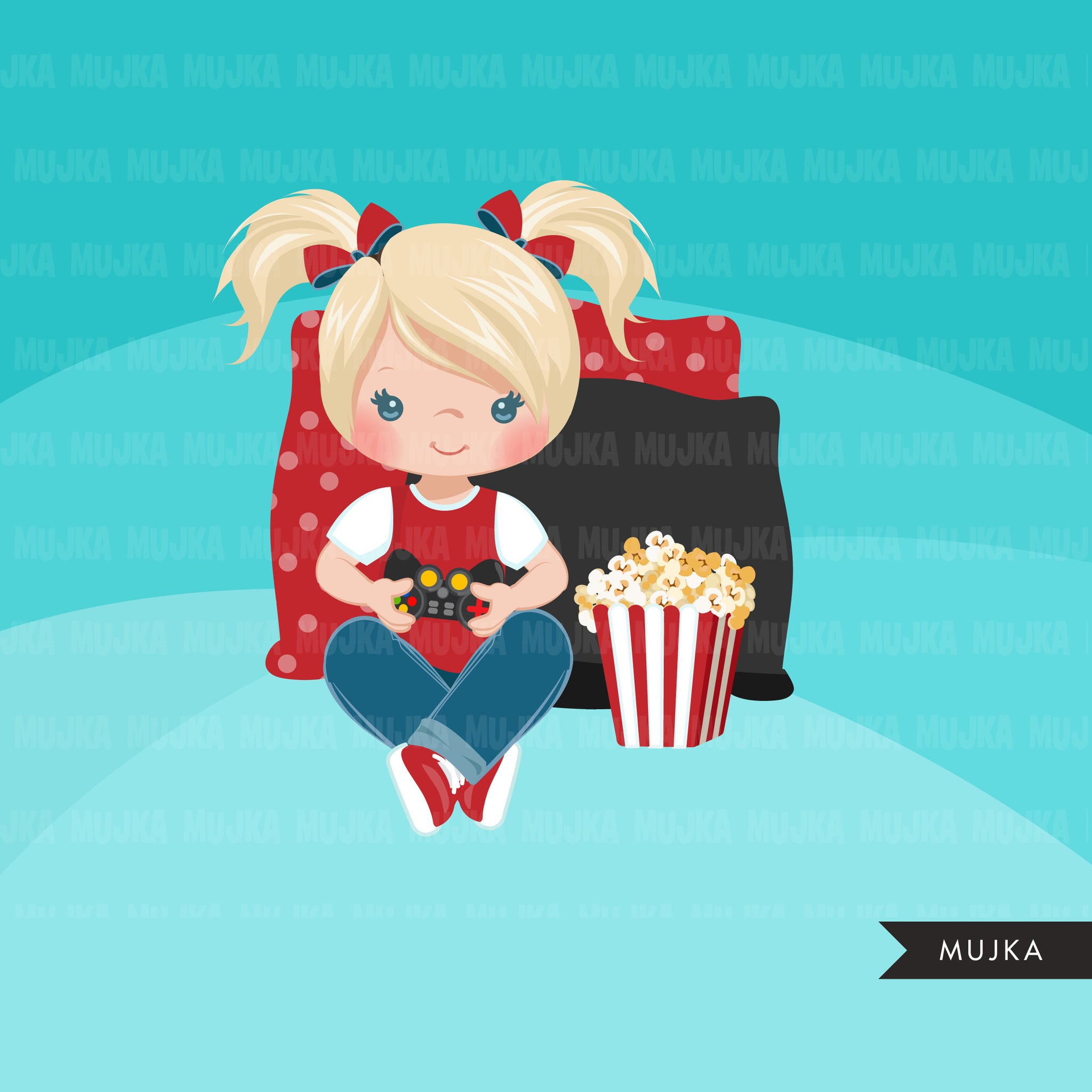 Paquete de imágenes prediseñadas de videojuegos, chicos gamer, chicas gamer, fiesta en casa, cumpleaños de la noche del juego, hotdog de palomitas de maíz png afro girl clip art