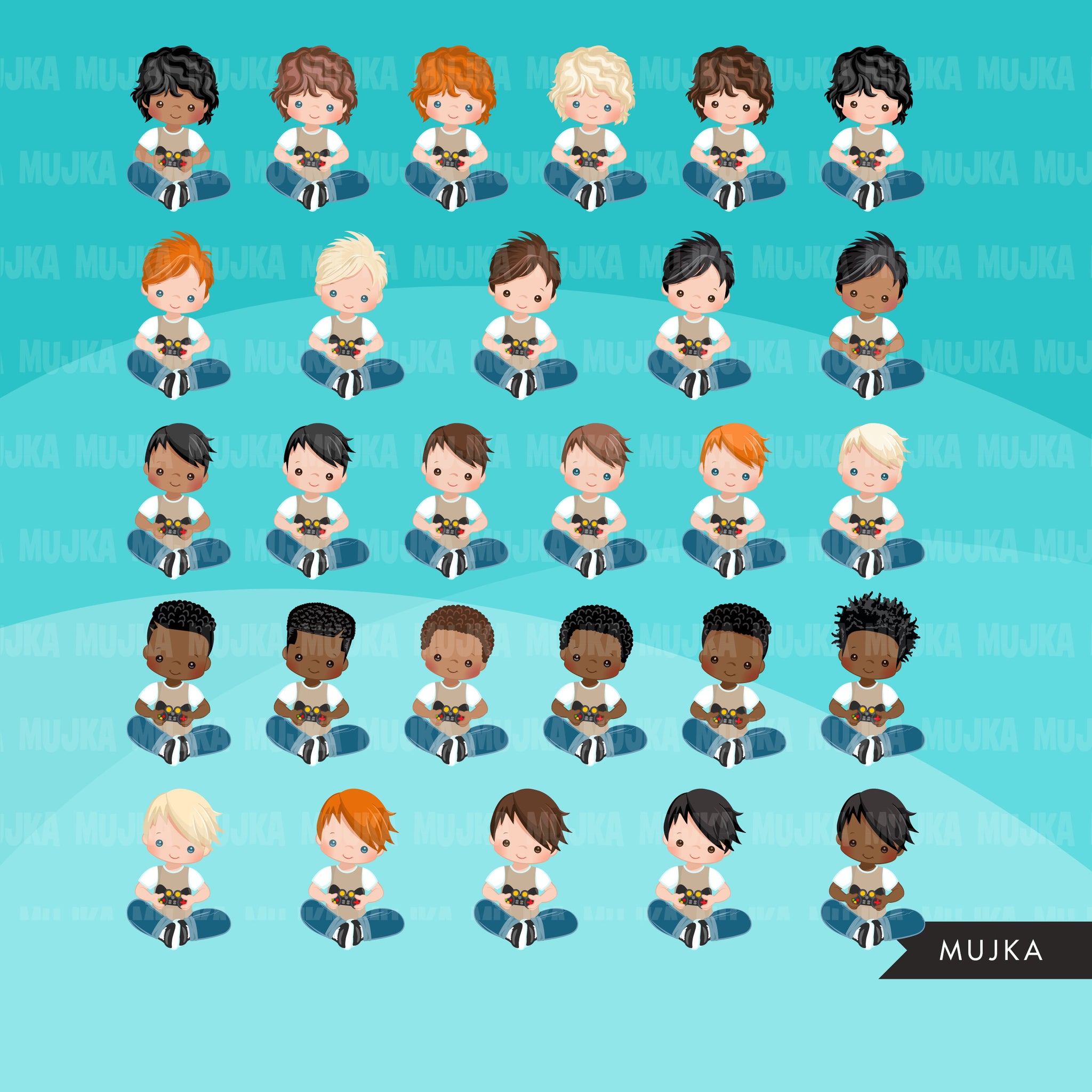 Paquete de imágenes prediseñadas de videojuegos, chicos gamer, chicas gamer, fiesta en casa, cumpleaños de la noche del juego, hotdog de palomitas de maíz png afro girl clip art