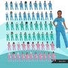 Enfermera clipart BUNDLE, Nurse Life, Nurse Mom, trabajadores médicos, amigos, enfermera negra musulmana, imágenes prediseñadas de sublimación, uso comercial PNG
