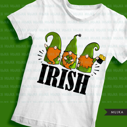 St Patricks Day Gnome, sublimation designs, leprechaun gnome, st pattys day shirt, irish png, digital download files for cricut