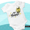 Bee Happy clipart, Bee happy sublimation designs digital download, Easter spring shirt, Bee Shirt Png, PNG files for cricut downloads