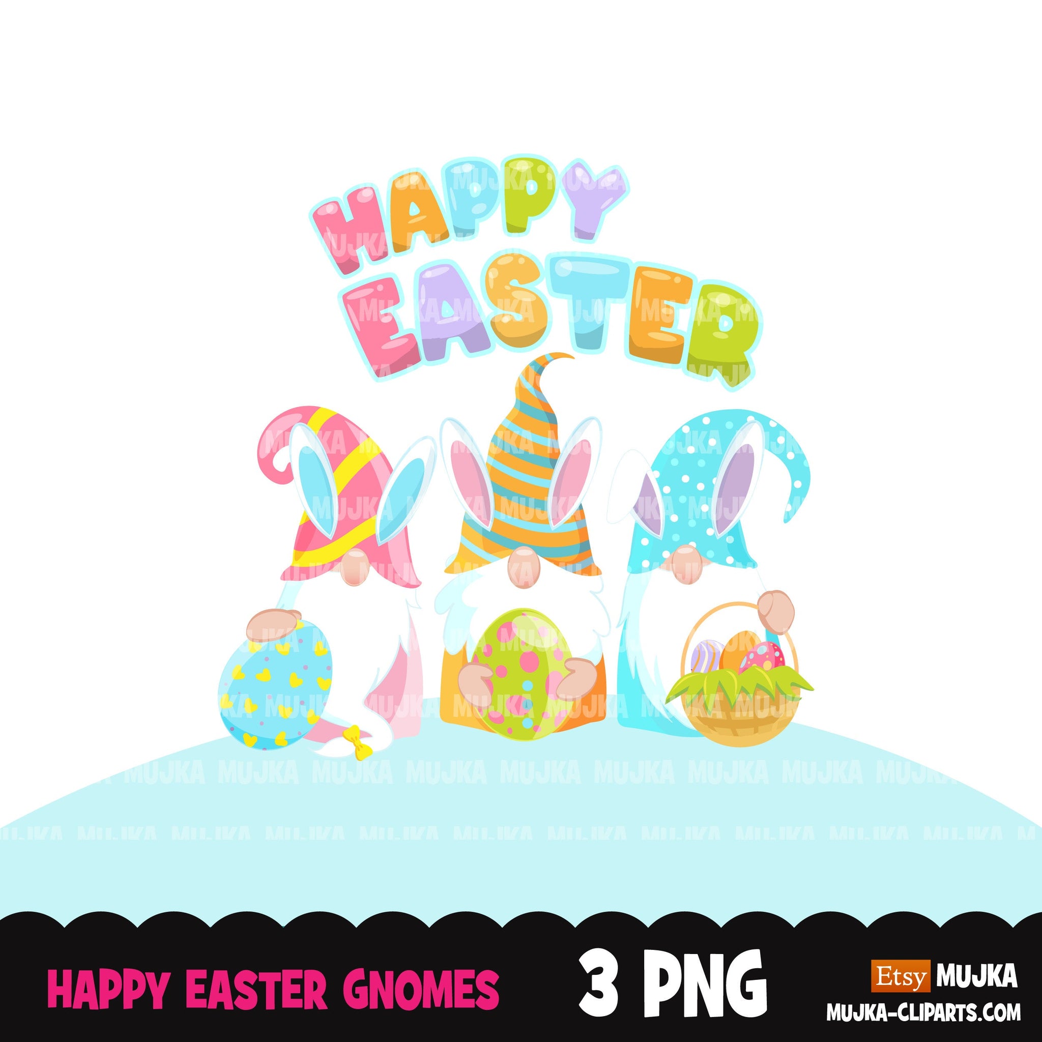 Easter gnome sublimation designs digital download, gnome clipart, easter shirt design, easter egg, PNG digital files for cricut