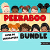 Peekaboo Clipart Bundle, Peekaboo girl, peekaboo boy, Best friends, siblings sublimation designs