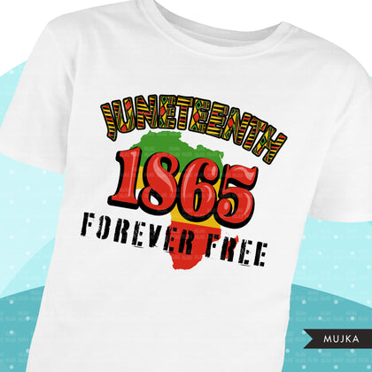 Juneteenth clipart, Forever free, black history sublimation designs download, Juneteenth quotes, independence day, 1865 png