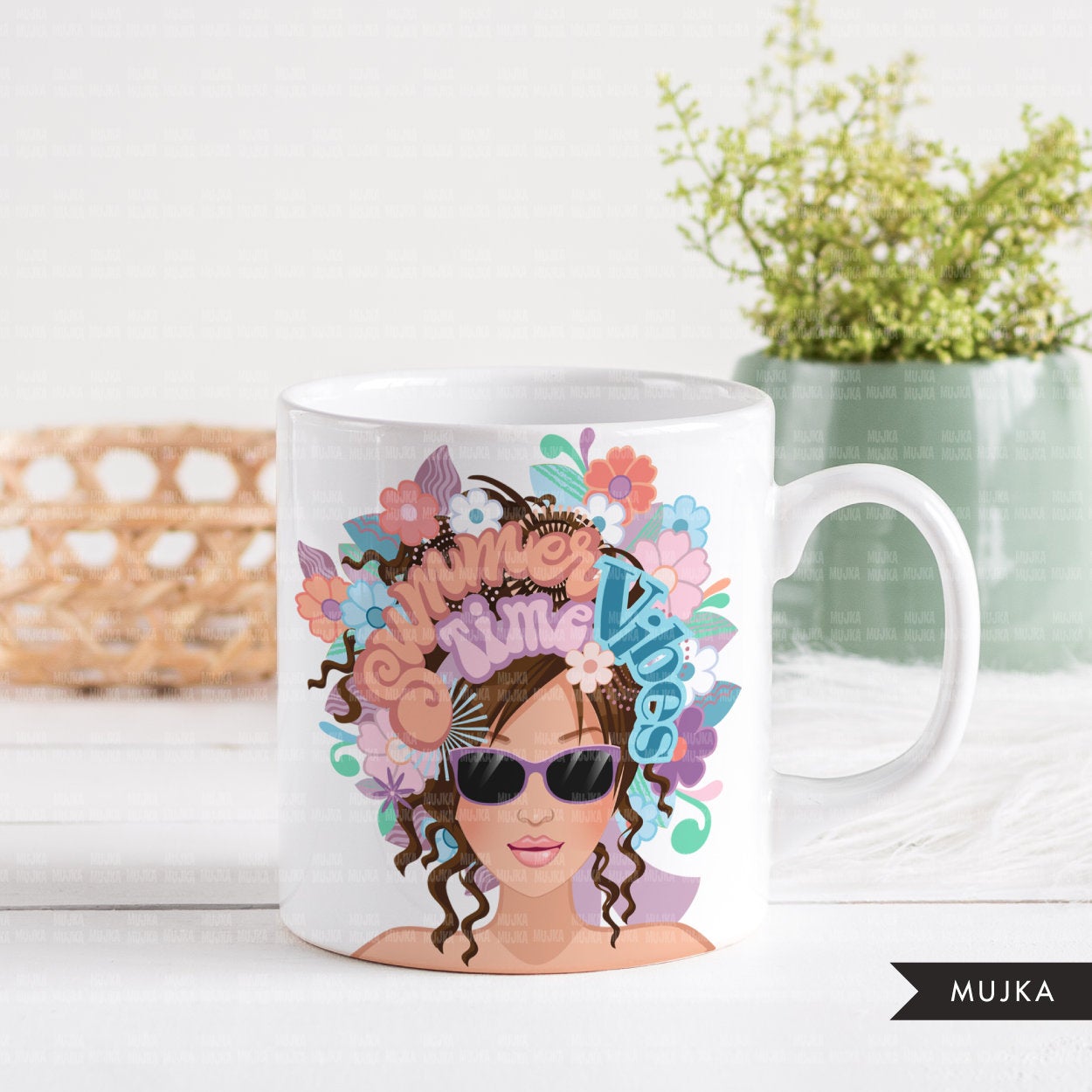 Summer vibes clipart, messy bun woman clipart, pastel floral sublimation designs download, summer quotes, tshirt designs, woman png