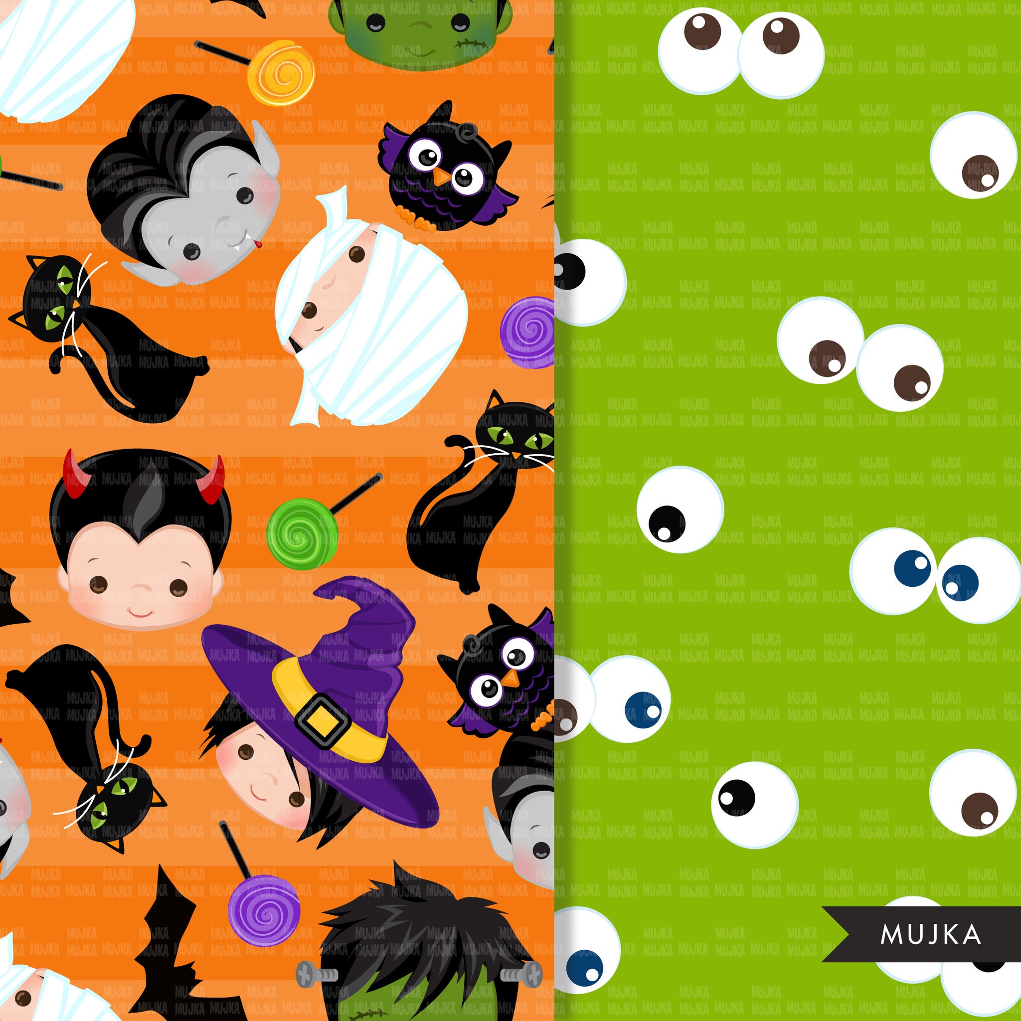 Halloween Digital Papers, Halloween seamless pattern, Halloween sublimation designs, Halloween papers, Halloween graphics, Halloween png