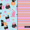 Cute Halloween Digital Papers, Pink Halloween Seamless Patterns, pink pumpkins, halloween baby shower backdrop, Pastel Halloween PNG