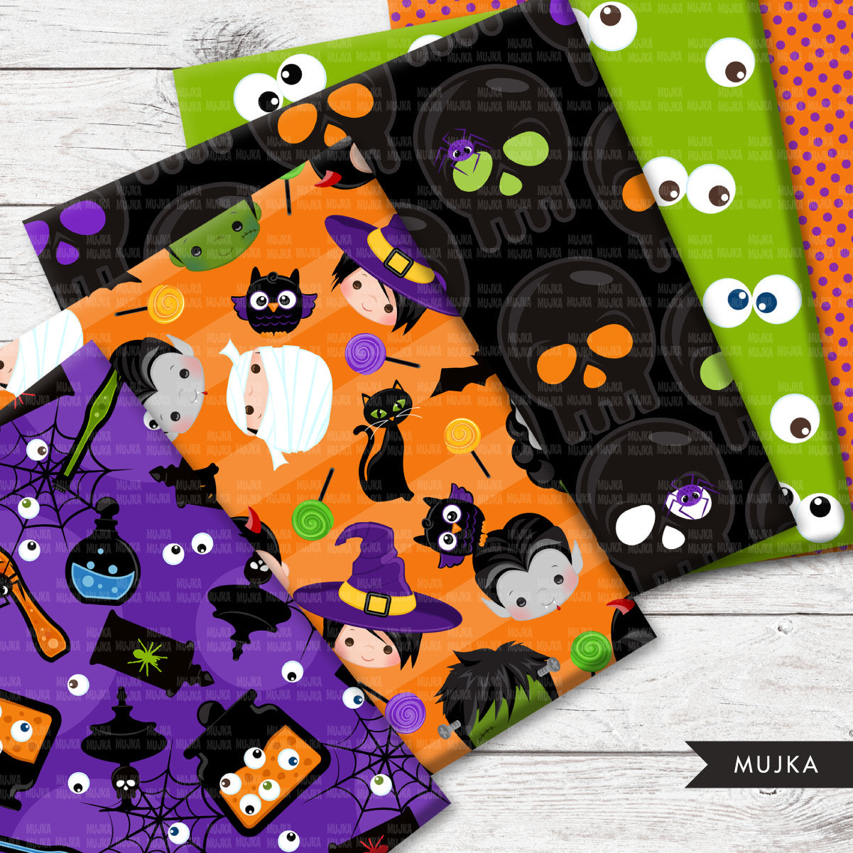 Halloween Digital Papers, Halloween seamless pattern, Halloween sublimation designs, Halloween papers, Halloween graphics, Halloween png
