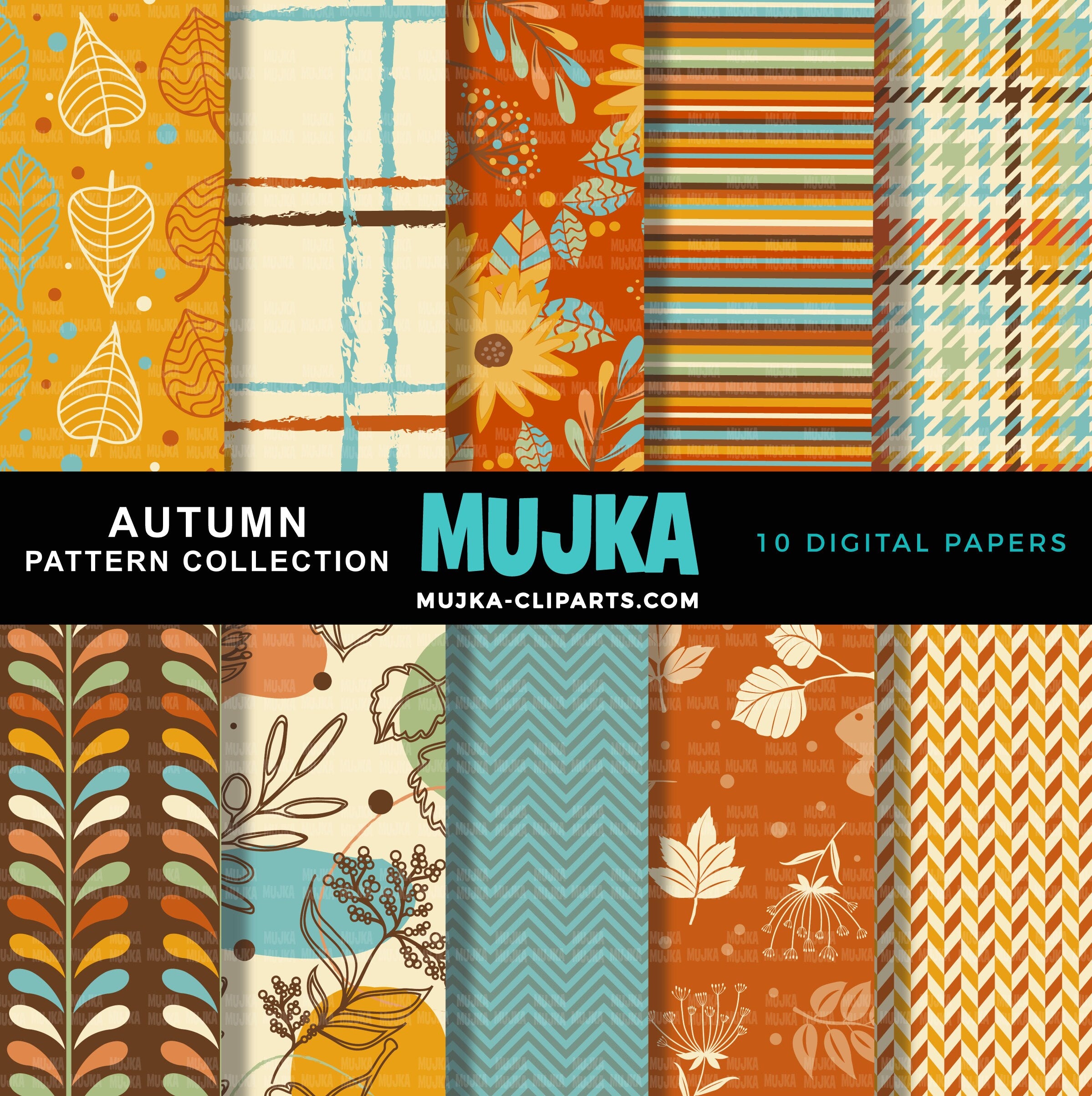 Free Printable Autumn Digital Paper! (Seamless Pattern For