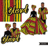 African couple png, blessed png, Juneteenth couple sublimation designs, black history