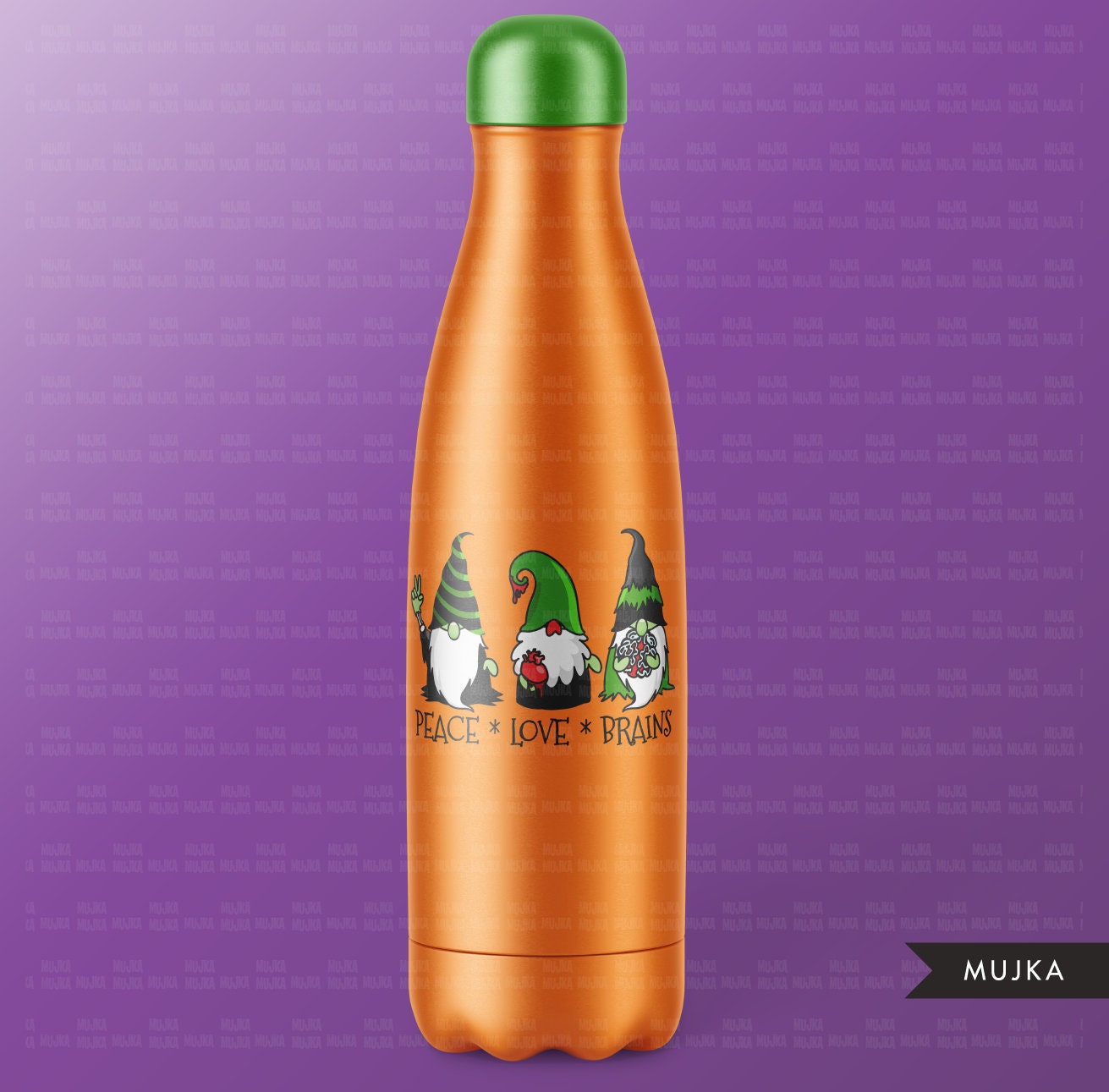 Zombie gnome, zombie clipart, peace love brains, peace love zombie, Halloween png, Halloween gnomes png, zombie sublimation digital designs