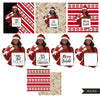 Christmas clipart, Fashion Clipart, Black Santa Clipart, Black women clipart, black girl png, afro santa, Christmas sublimation digital png